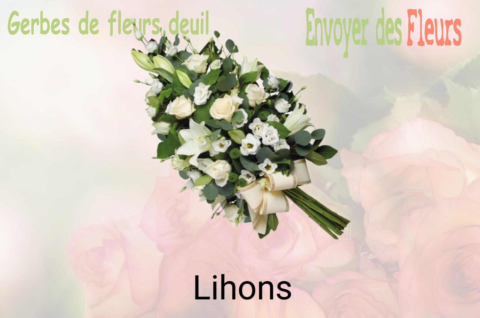 Gerbe de fleurs de deuil livrée à Lihons